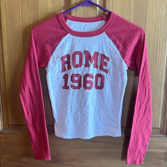 Lux Tops - Lux Red and White Long Sleeve Tee